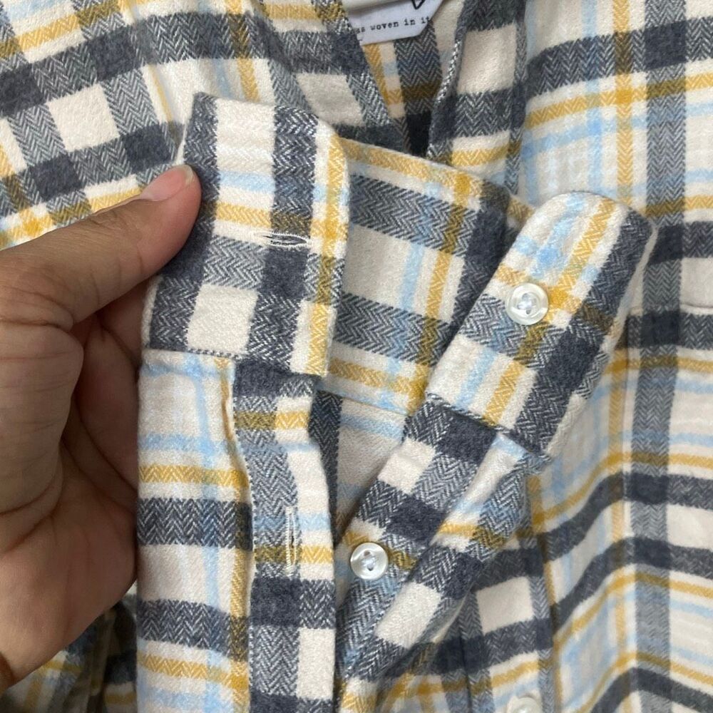 Frank & Eileen Plaid Pocket Flannel 100% Cotton Womens Small #780 - Picture 9 of 11